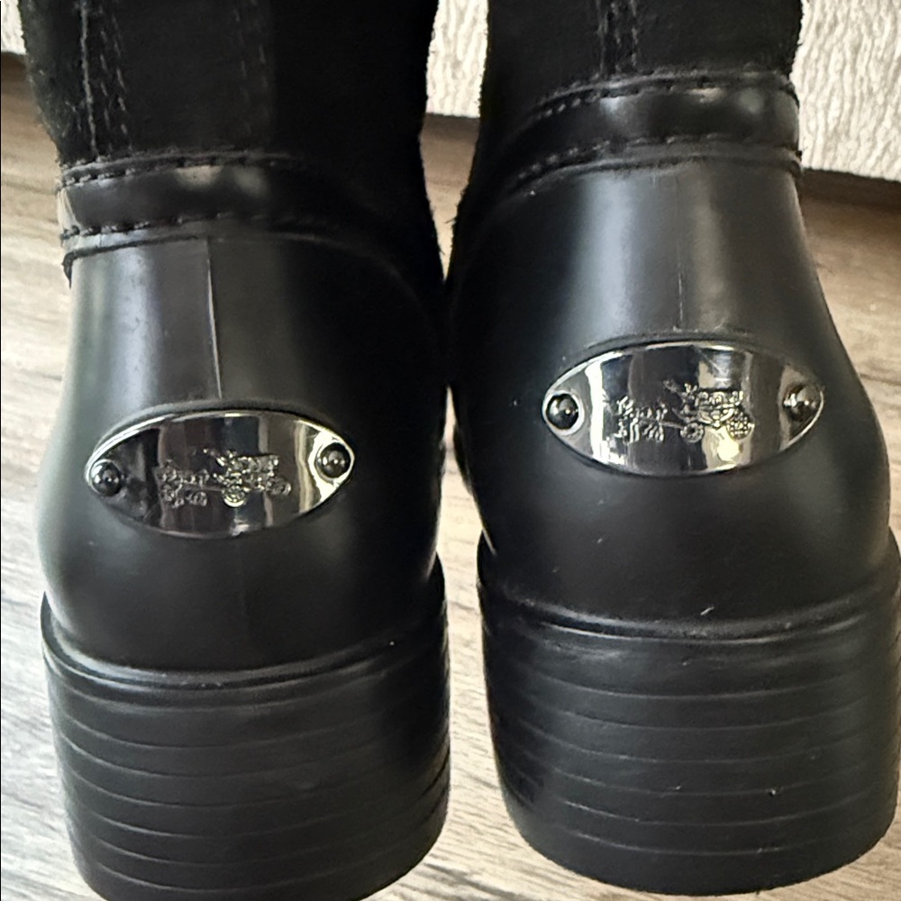 COACH ZANA A9172 Black Women's Boots With Fur - Picture 13 of 16